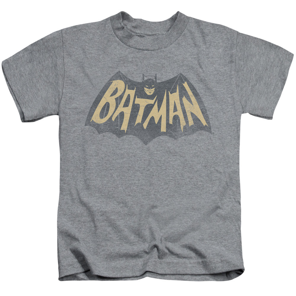 Batman Classic Tv Show Logo Juvenile Kids Youth T Shirt Athletic Heather Officially Licensed