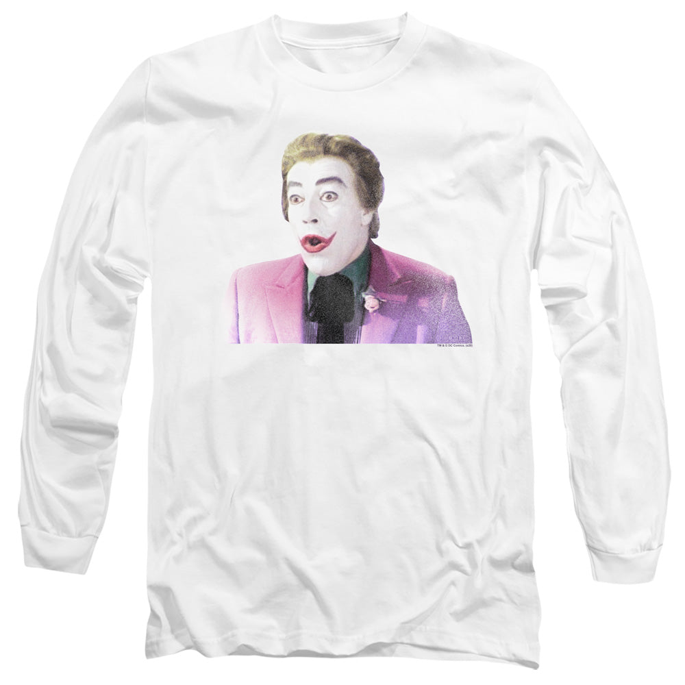Batman Classic Tv Thrilled Mens Long Sleeve Shirt White Officially Licensed