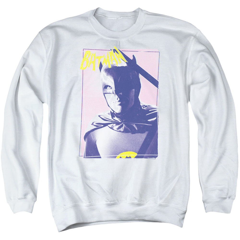 Batman Classic Tv Wayne 80S Mens Crewneck Sweatshirt White Officially Licensed