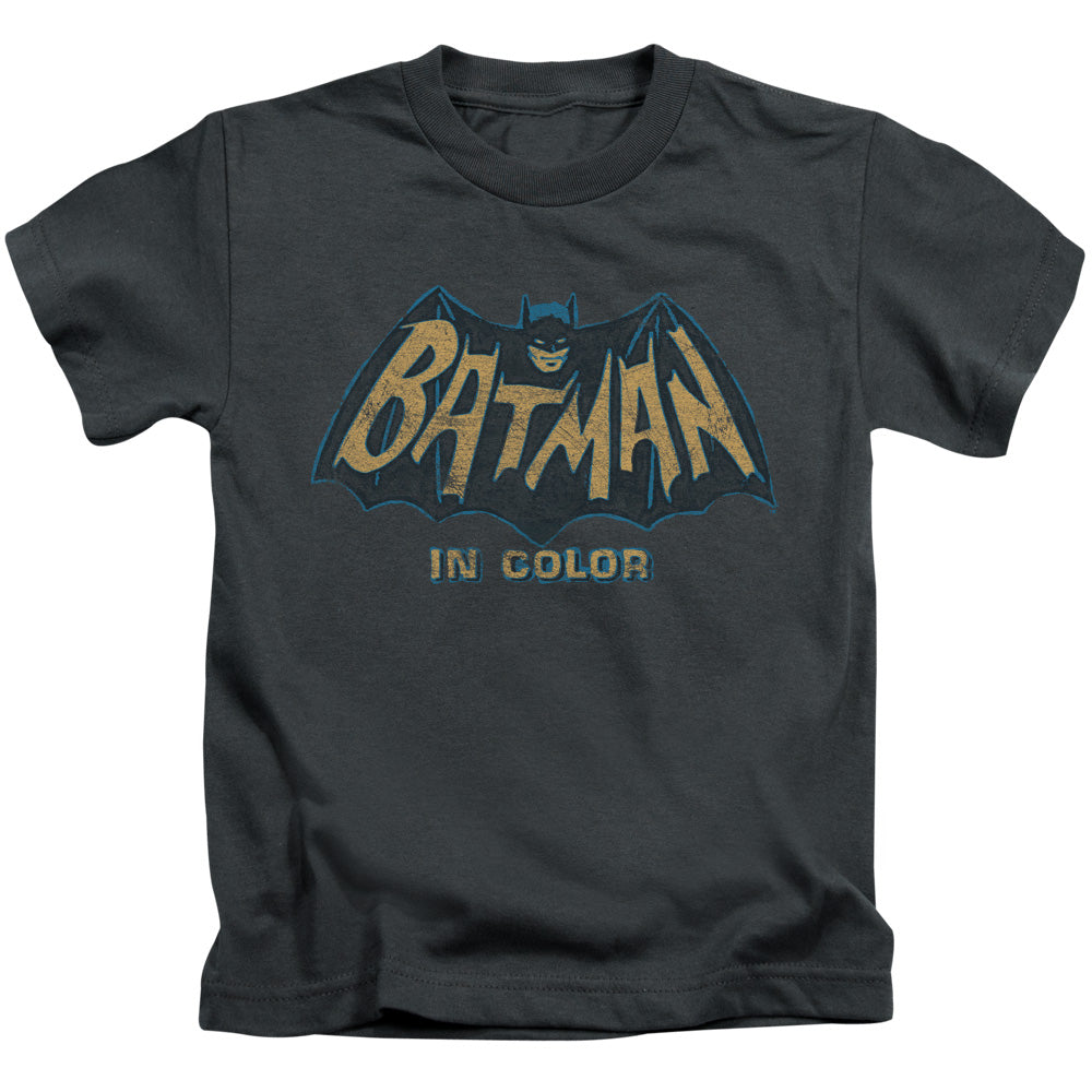 Batman Classic Tv In Color Juvenile Kids Youth T Shirt Charcoal Officially Licensed