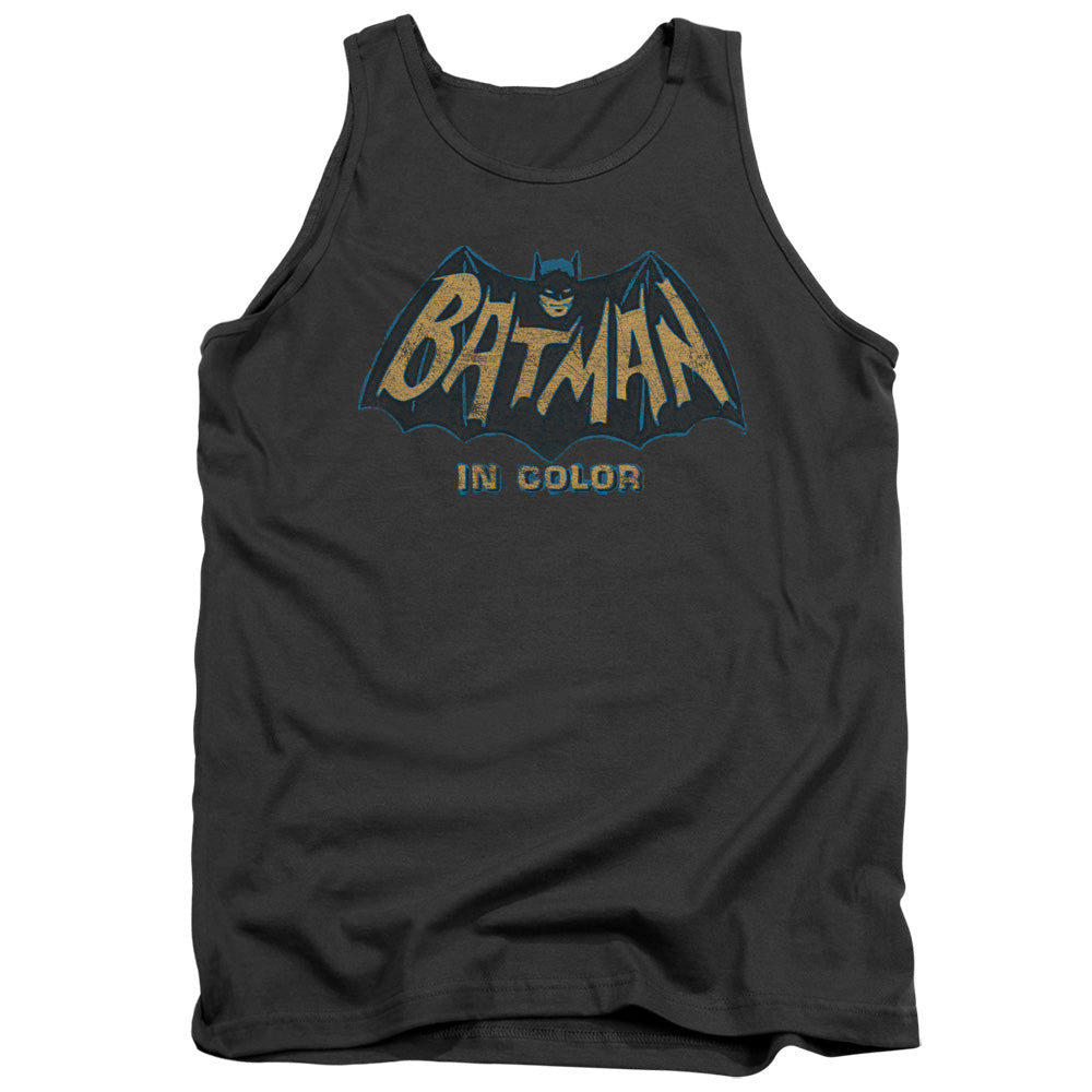 Batman Classic Tv In Color Mens Tank Top Shirt Charcoal Officially Licensed