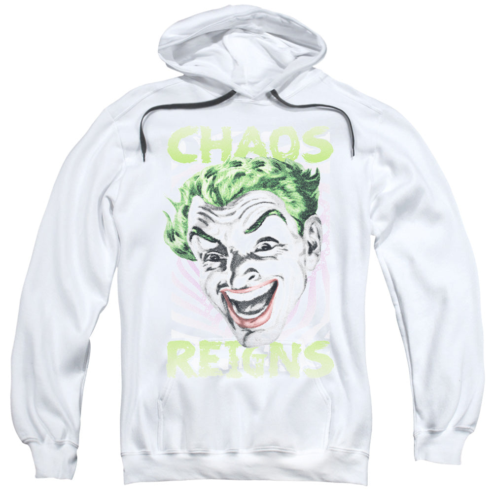 Batman Classic Tv Chaos Reigns Mens Hoodie White Officially Licensed