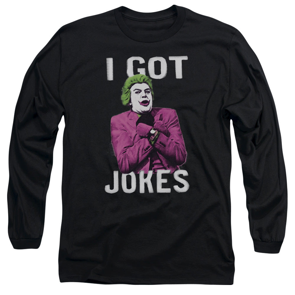 Batman Classic Tv Got Jokes Mens Long Sleeve Shirt Black Officially Licensed