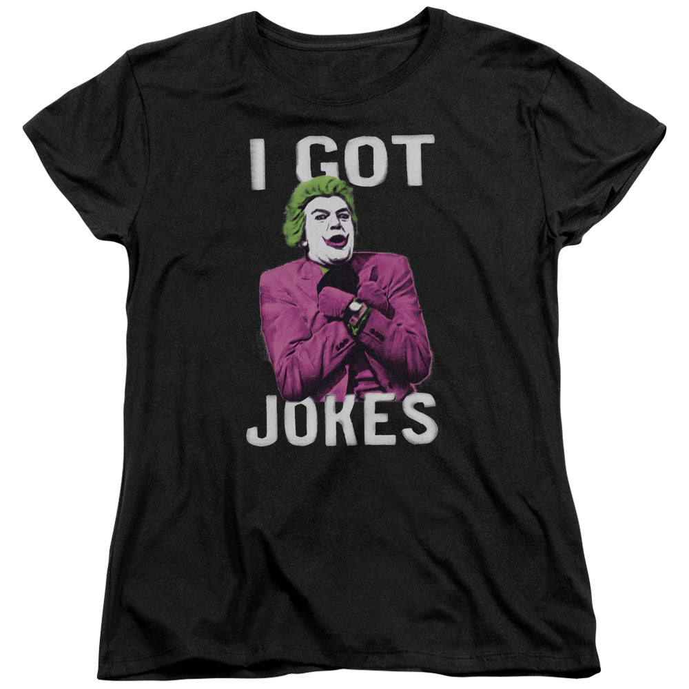 Batman Classic Tv Got Jokes Womens T Shirt Black Officially Licensed