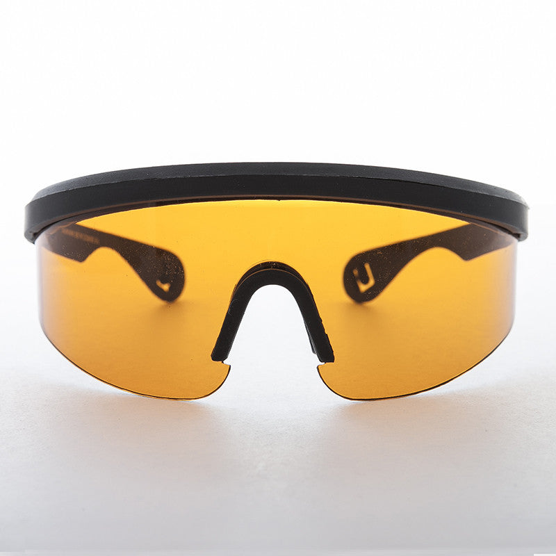 Amber Lens Wrap Sport Shield - Bolt