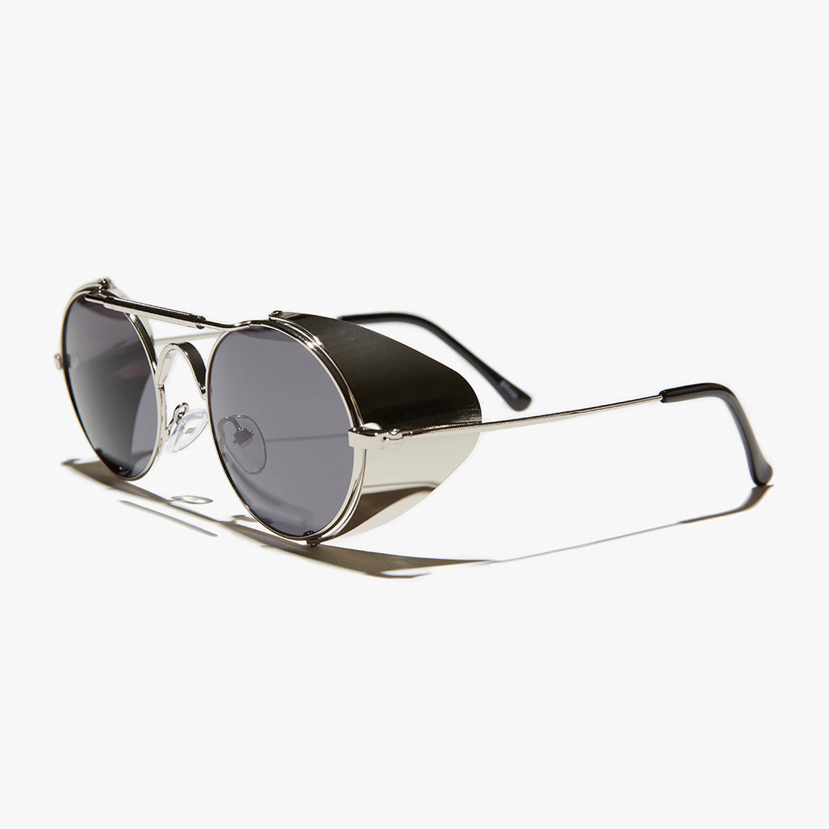 Oval Steampunk Sunglass with Folding Side Shields - Bram 3