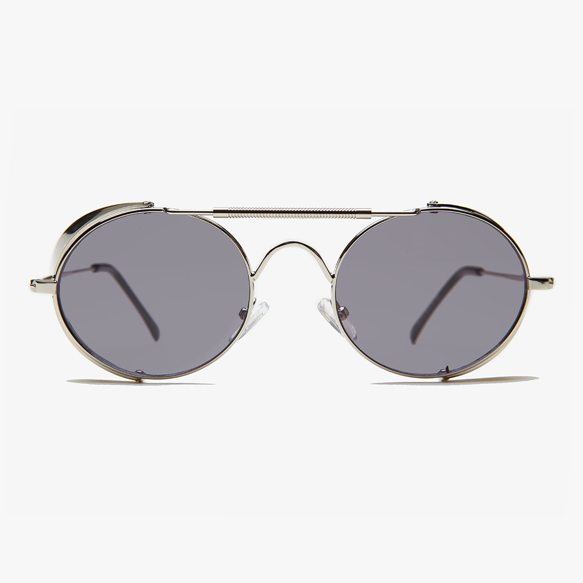 Oval Steampunk Sunglass with Folding Side Shields - Bram 3