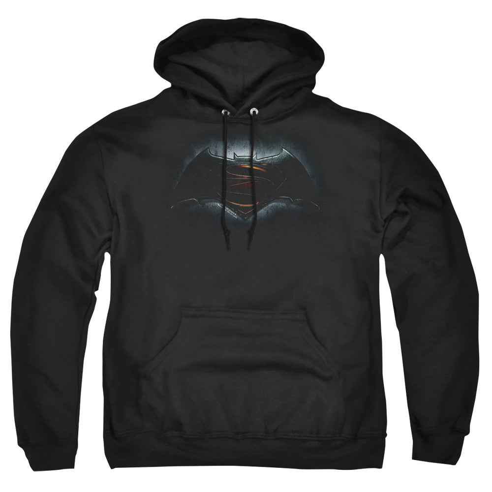 Batman V Superman Logo Mens Hoodie Black Officially Licensed