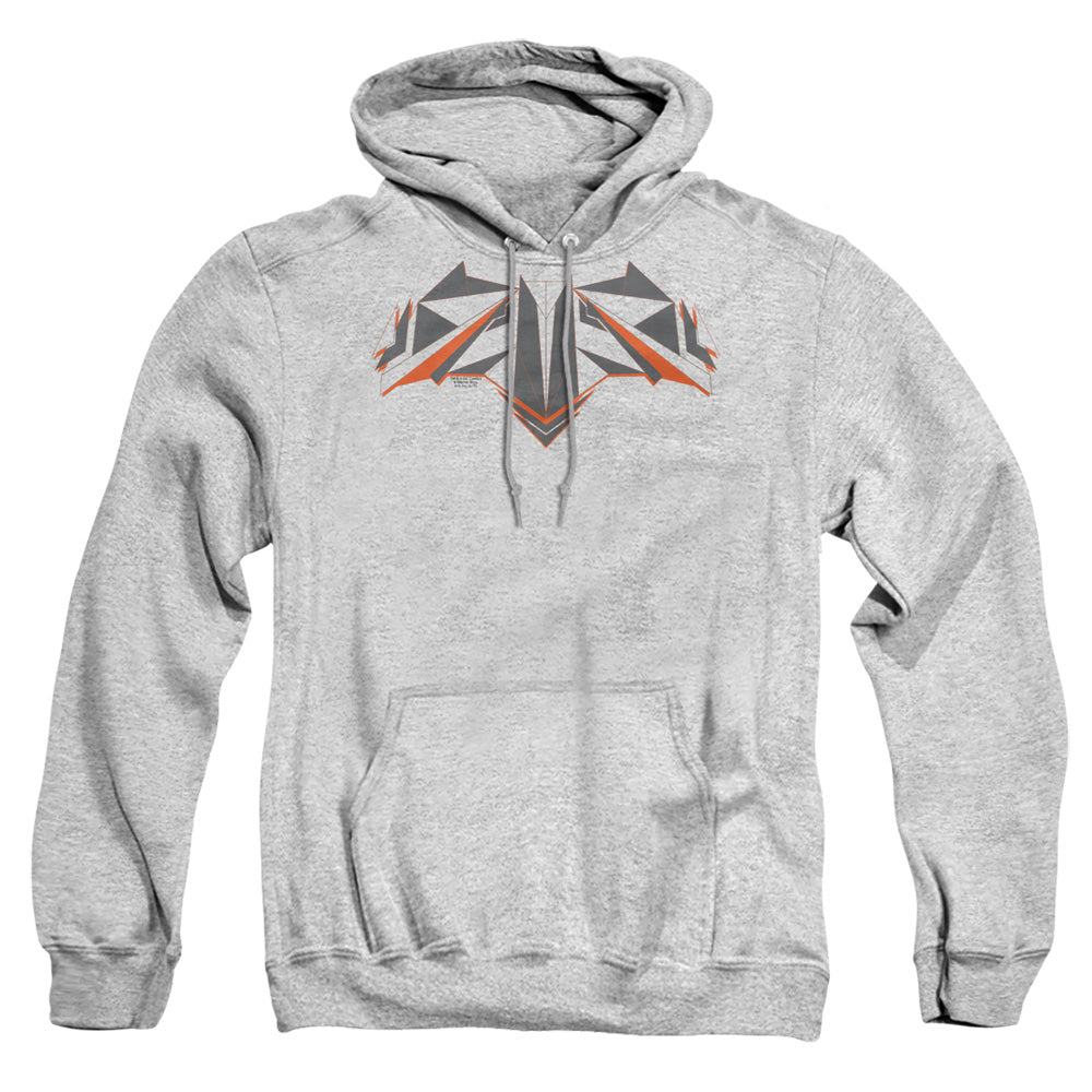 Batman V Superman Tech Bat Logo Mens Hoodie Athletic Heather Officially Licensed