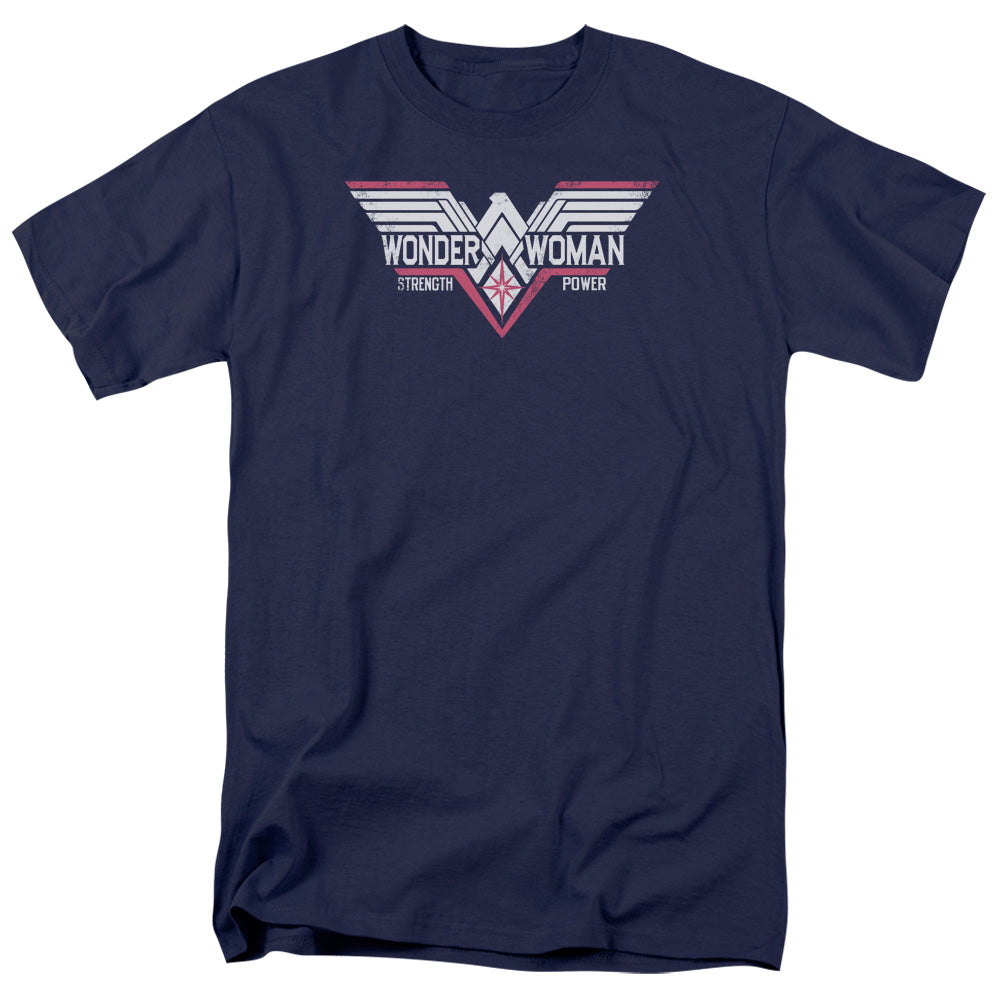 Batman V Superman Thunder Logo Mens T Shirt Navy Officially Licensed