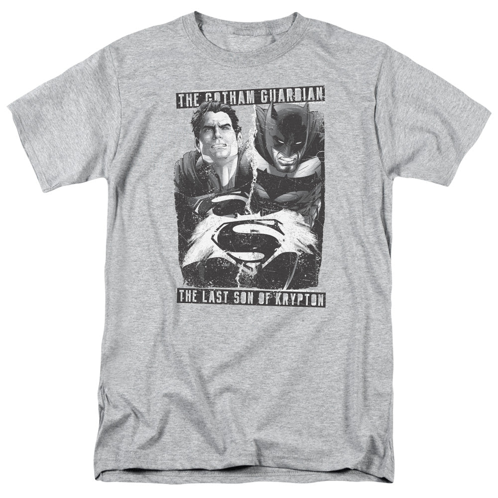 Batman V Superman Guardian V Son Mens T Shirt Athletic Heather Officially Licensed