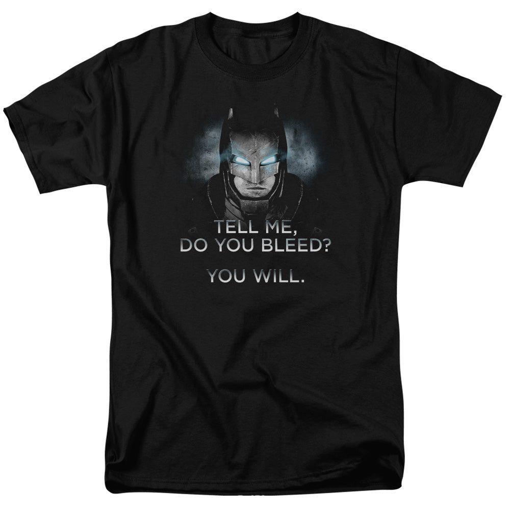 Batman V Superman Do You Bleed Mens T Shirt Black Officially Licensed