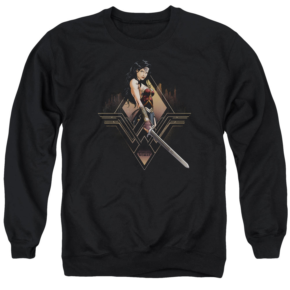 Batman V Superman City Girl Mens Crewneck Sweatshirt Black Officially Licensed