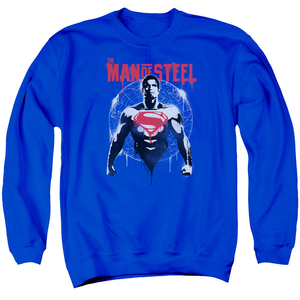 Batman V Superman Super Spray Mens Crewneck Sweatshirt Royal Officially Licensed