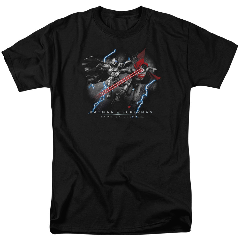 Batman V Superman Lightniing V Heat Vision Mens T Shirt Black Officially Licensed