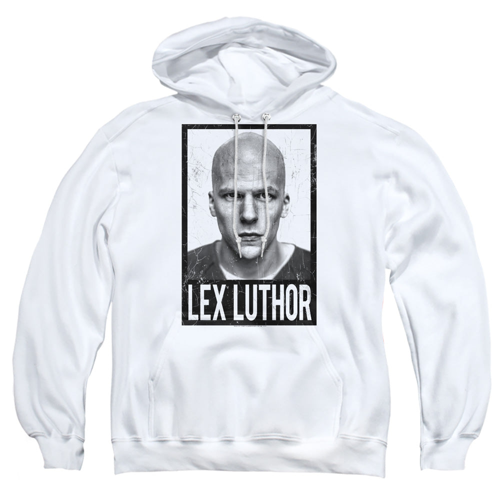 Batman V Superman Luthor Mens Hoodie White Officially Licensed