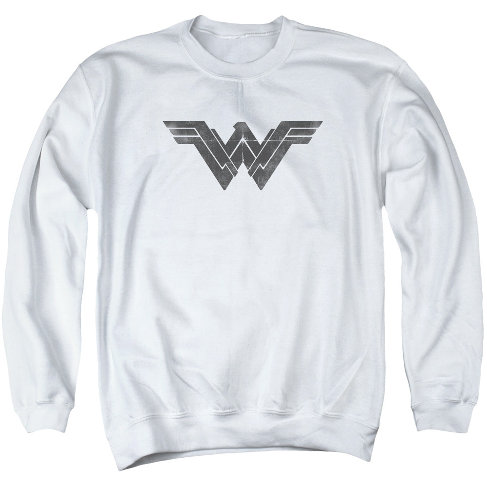 Batman V Superman Folded And Distressed Mens Crewneck Sweatshirt White Officially Licensed