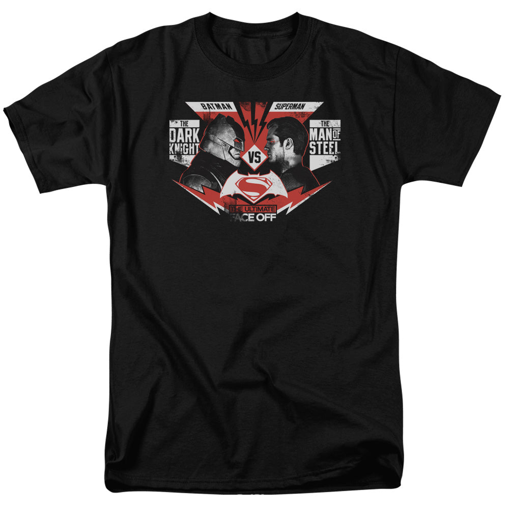 Batman V Superman Ultimate Face Off Mens T Shirt Black Officially Licensed