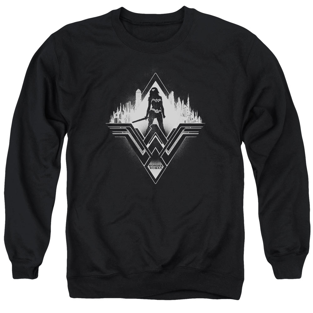 Batman V Superman City Warrior Mens Crewneck Sweatshirt Black Officially Licensed