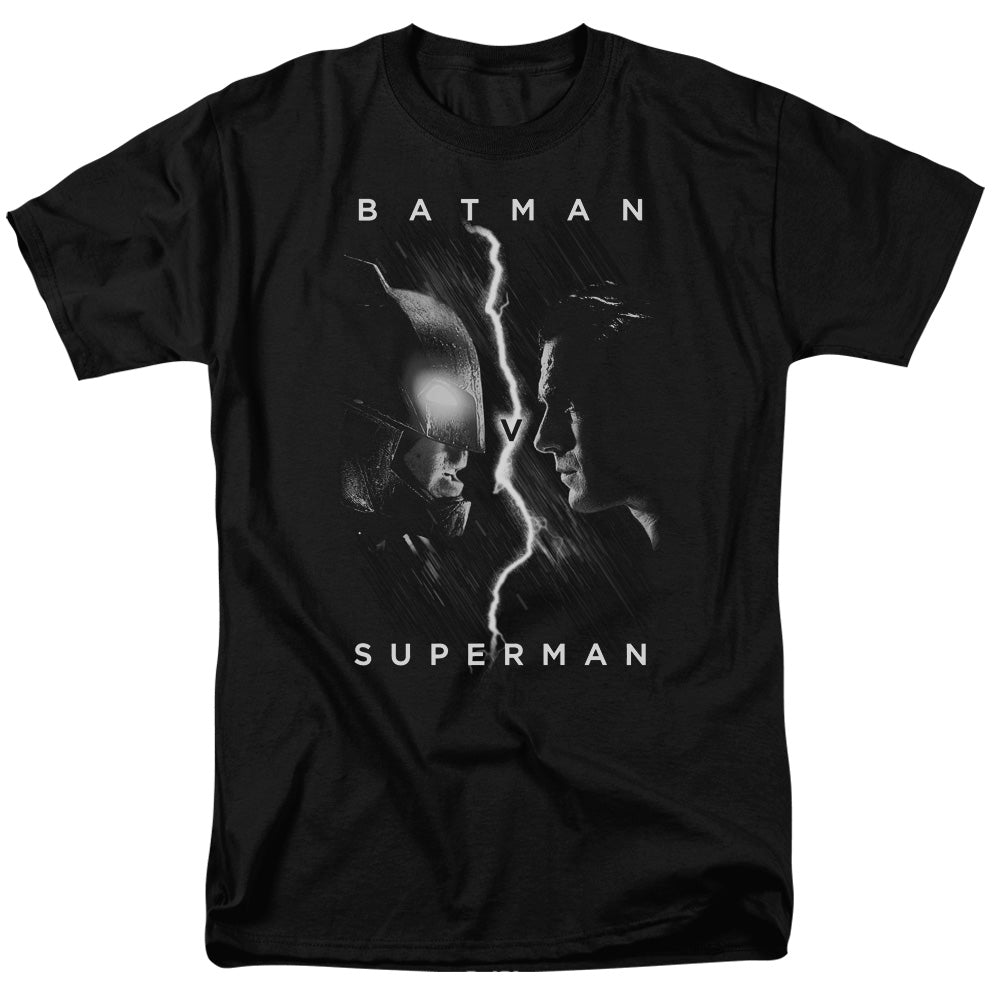 Batman V Superman Face To Face Mens T Shirt Black Officially Licensed