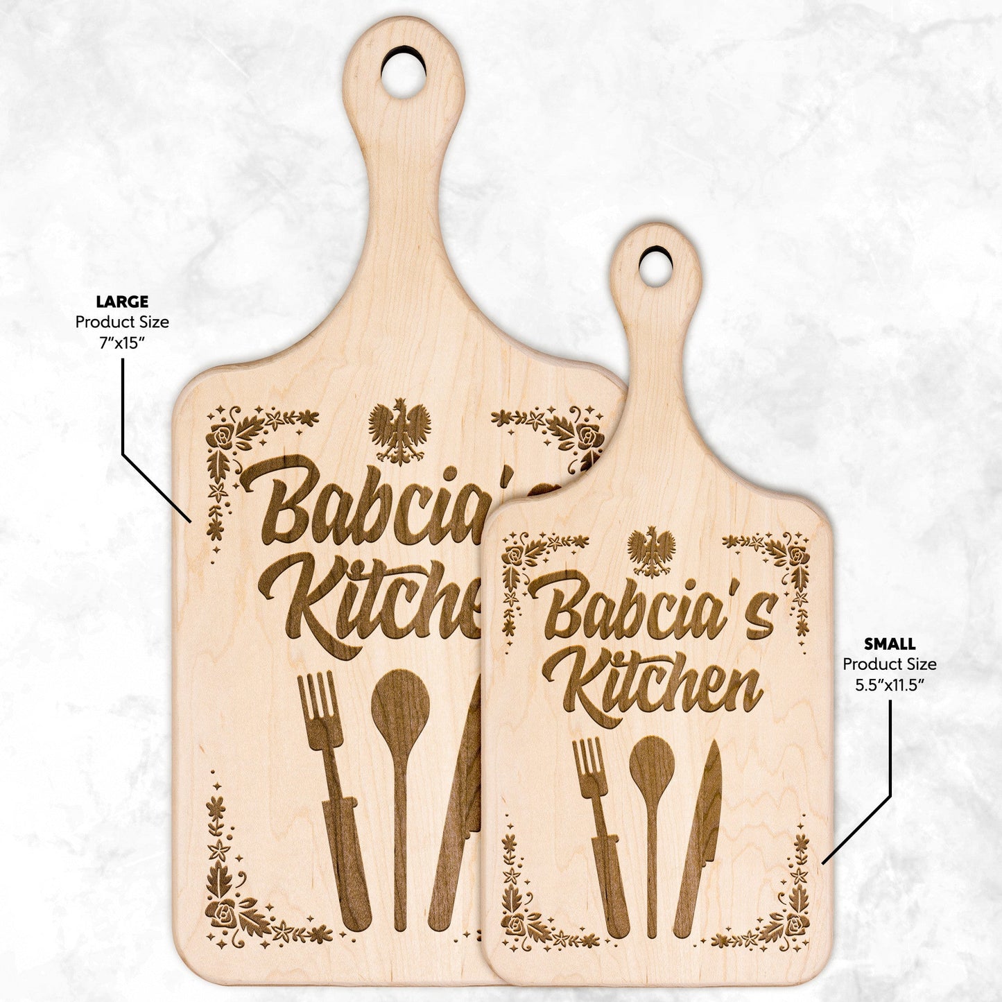 Babcia's Kitchen Hardwood Paddle Cutting Board