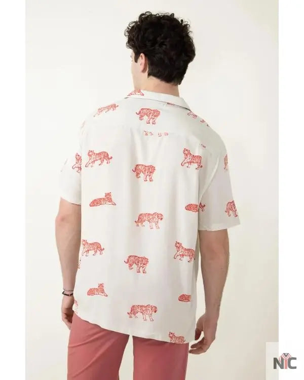 Bachelor In Paradise S10 Hakeem Moulton Tiger Print Shirt
