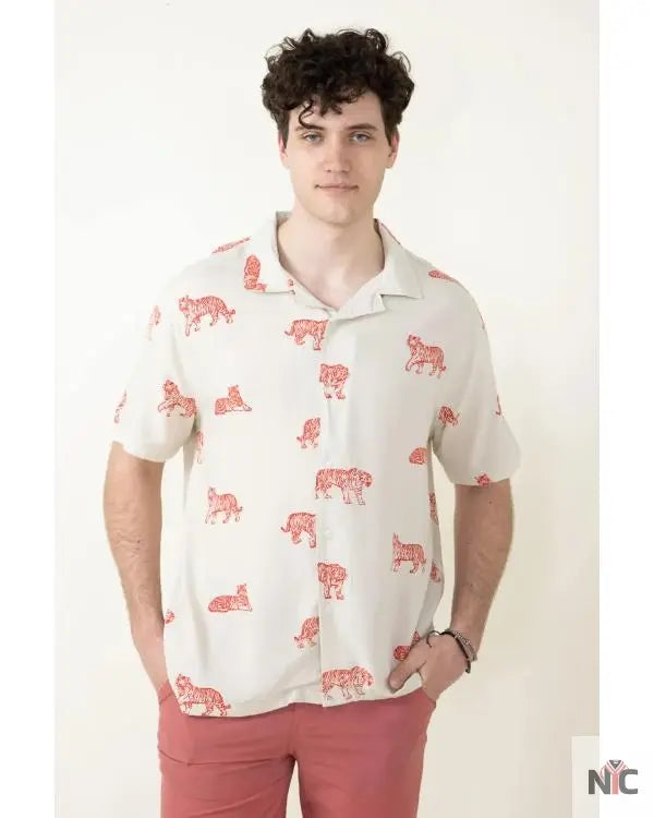 Bachelor In Paradise S10 Hakeem Moulton Tiger Print Shirt