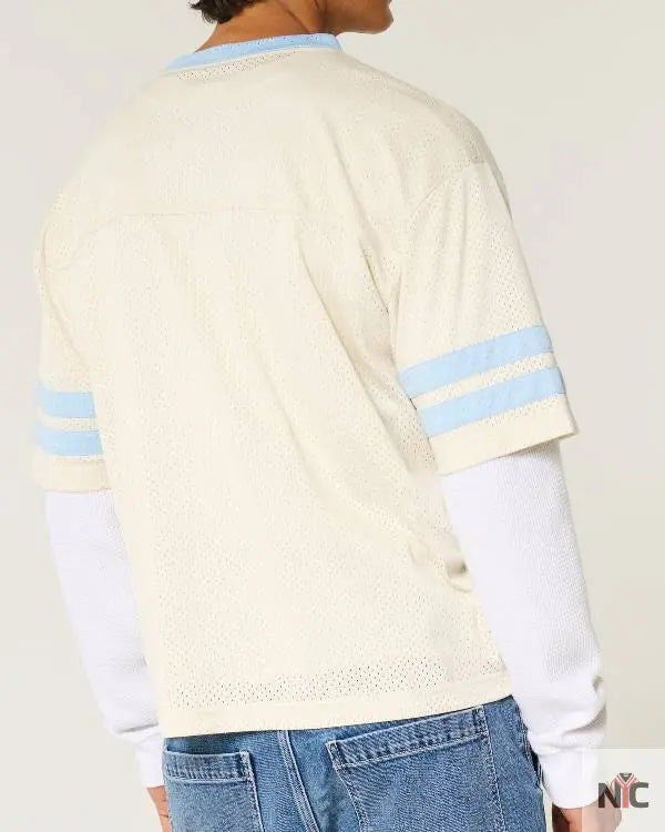 Bachelor in Paradise Justin Glaze Blue and White Jersey