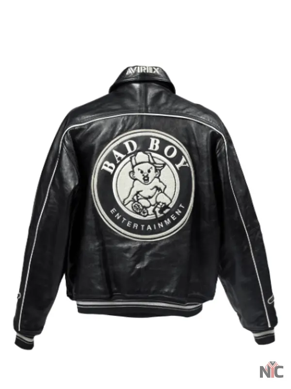 Bad Boy Records Leather Varsity Jacket