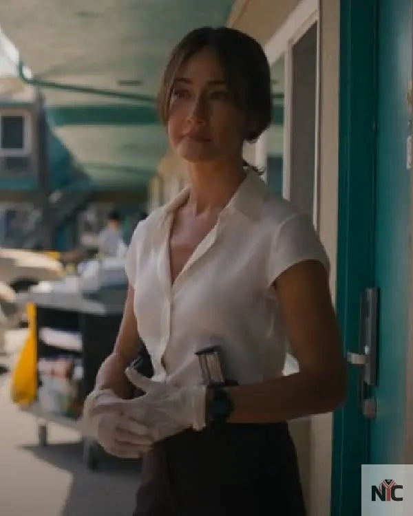 Ballard S01 Maggie Q White Shirt