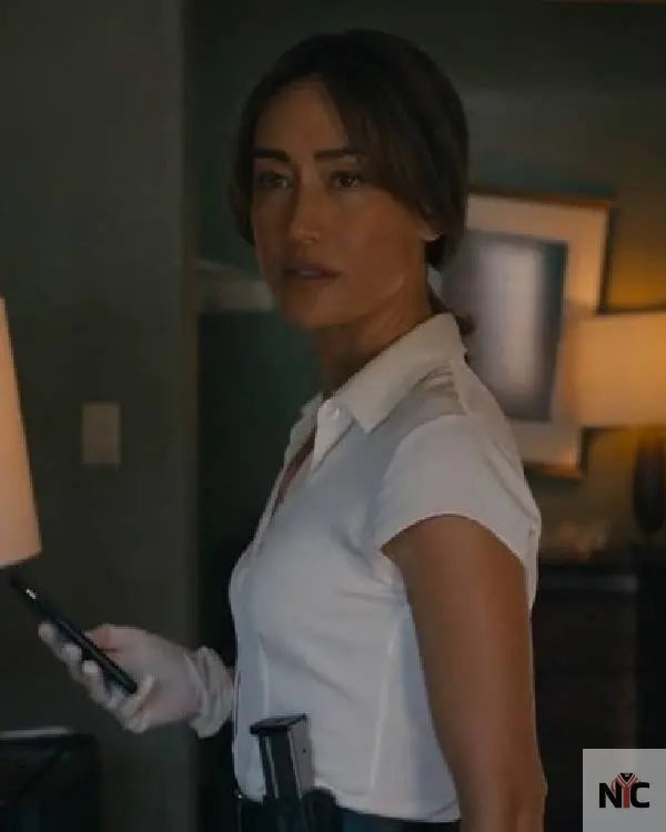 Ballard S01 Maggie Q White Shirt