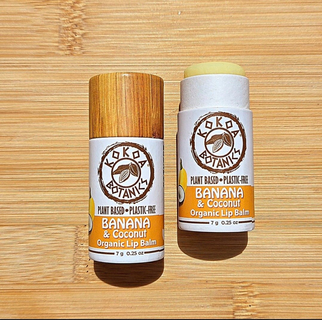 Banana and Coconut - Organic Lip Balm - Vegan - Plastic-Free .25 oz
