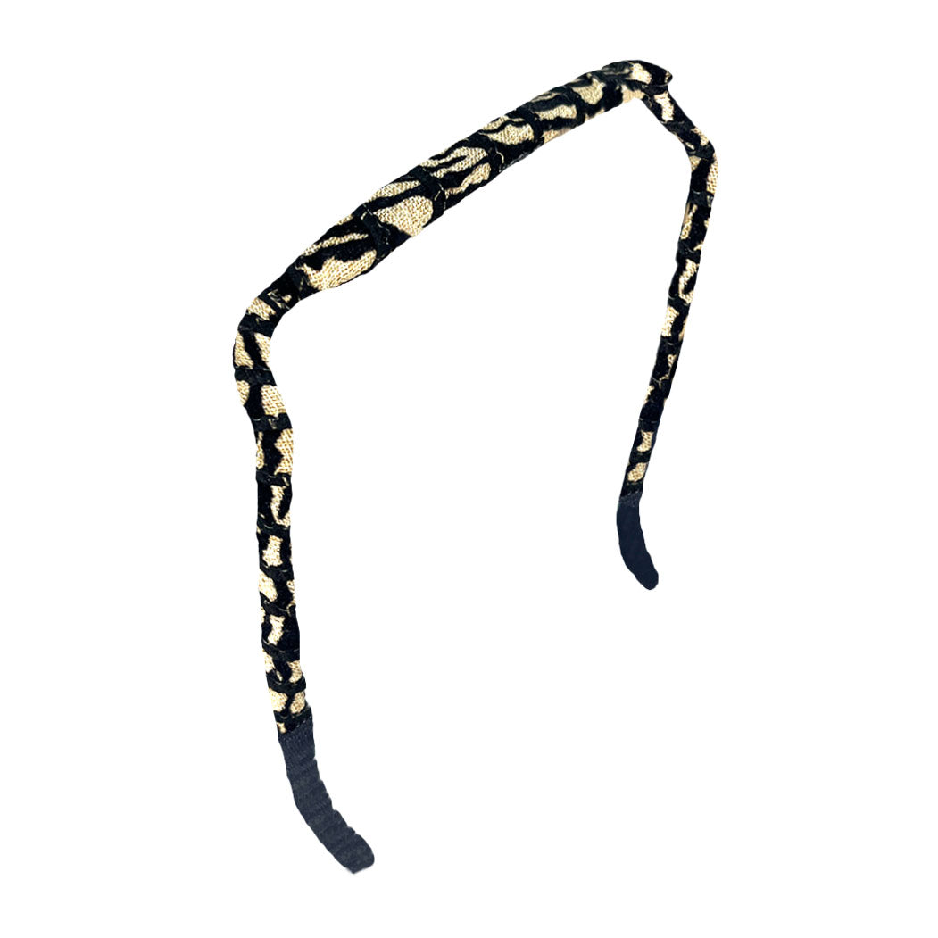 Beige and Black Zebra Headband