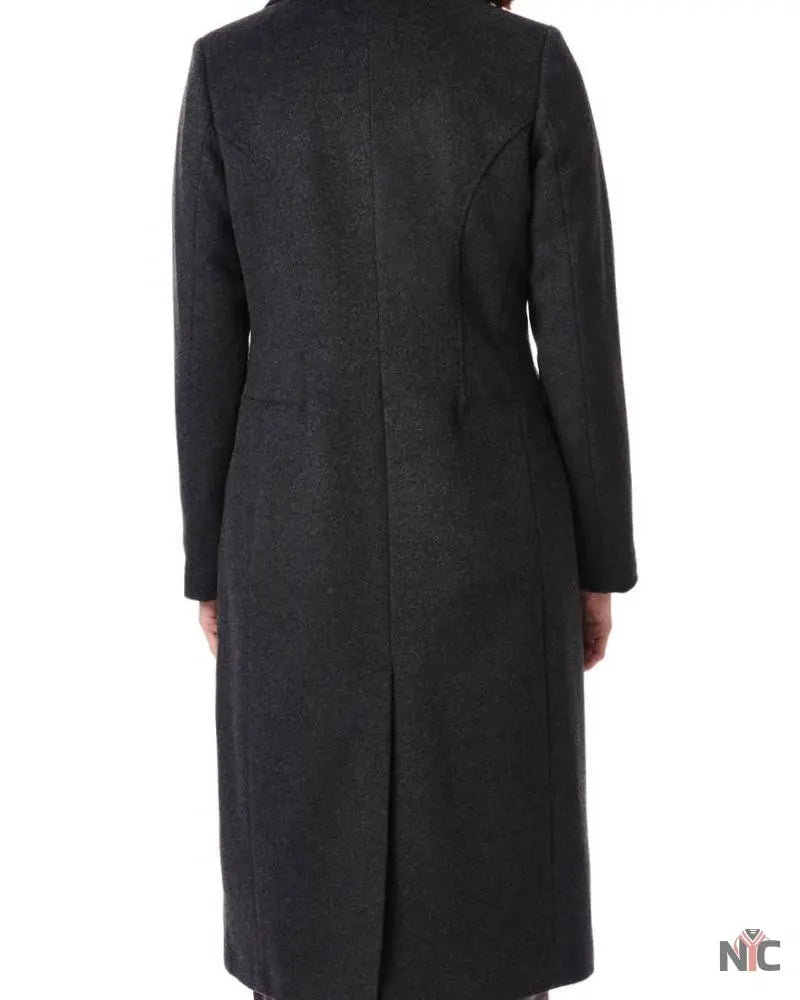 Bernardo Charcoal Tailored Wool Blend Coat