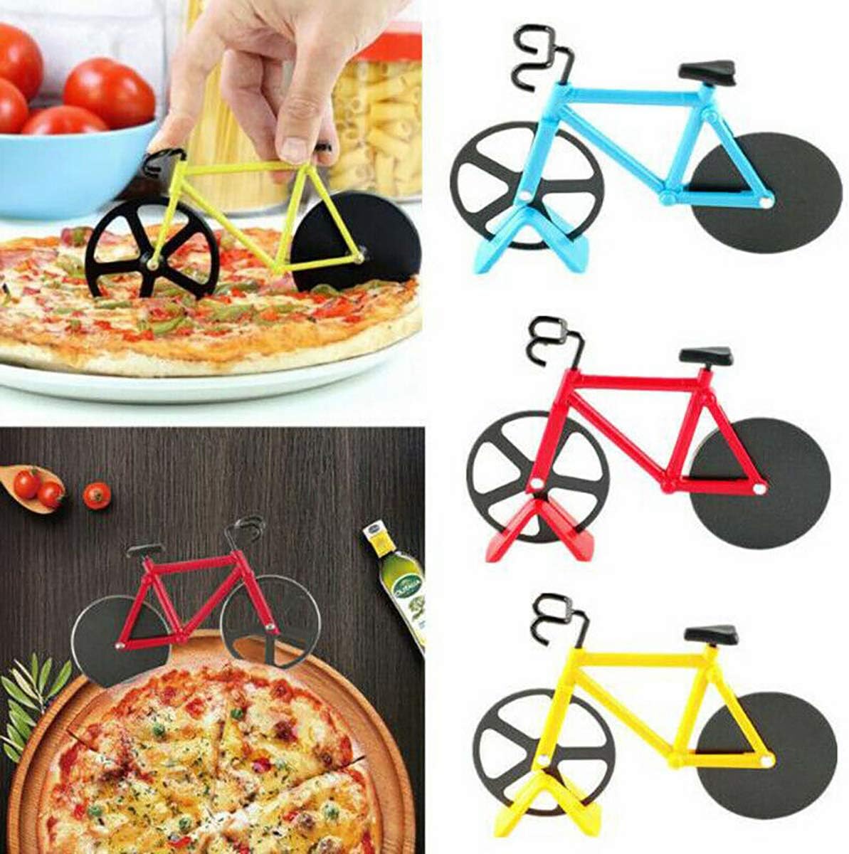 Bicycle Pizza Cutter (Yellow)