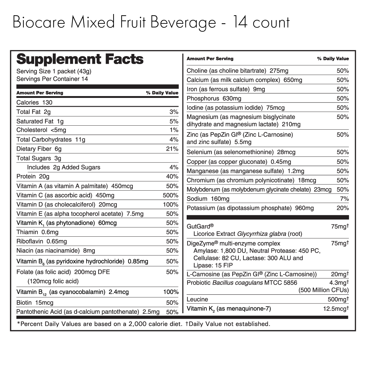 Mixed Fruit Beverage