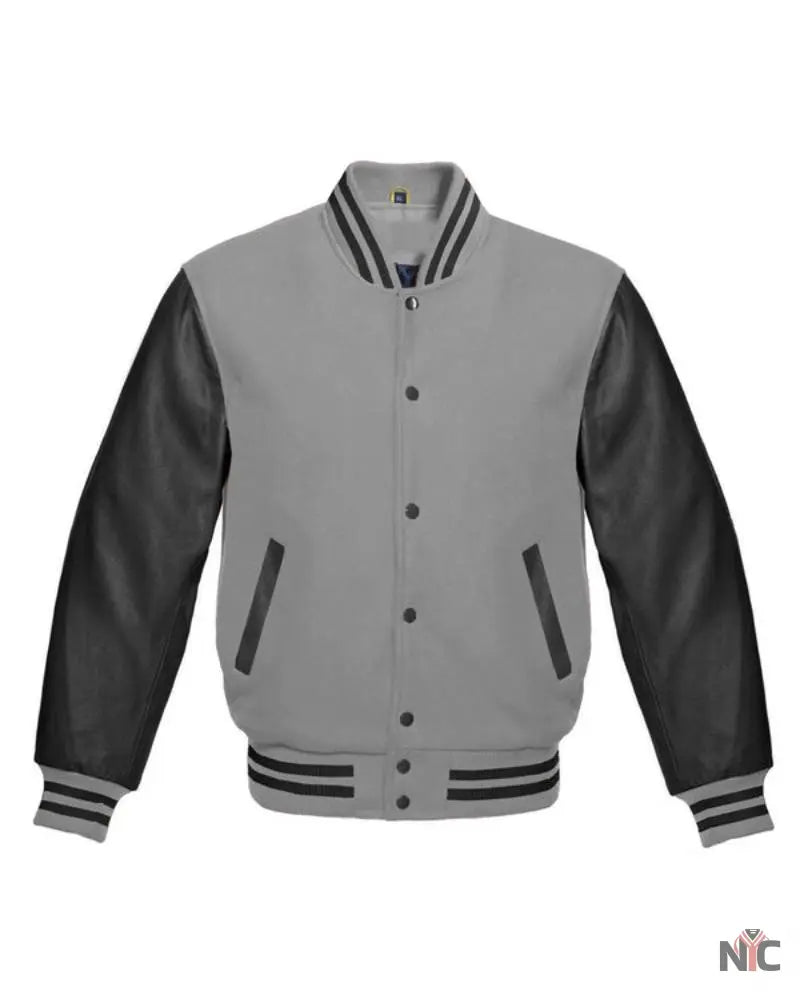 Black And Gray Varsity Jacket