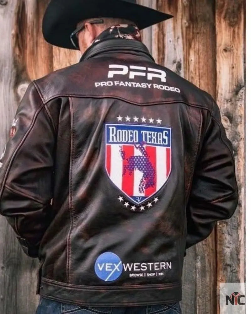 Black Cherry Rodeo Texas Leather Jacket
