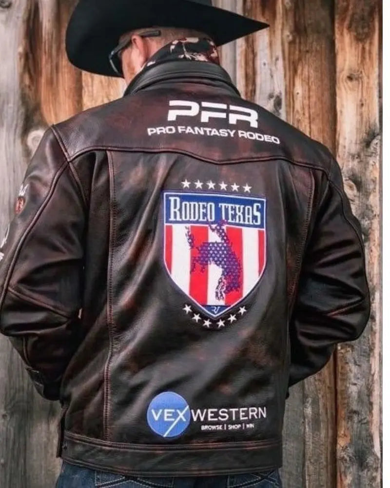 Black Cherry Rodeo Texas Leather Jacket