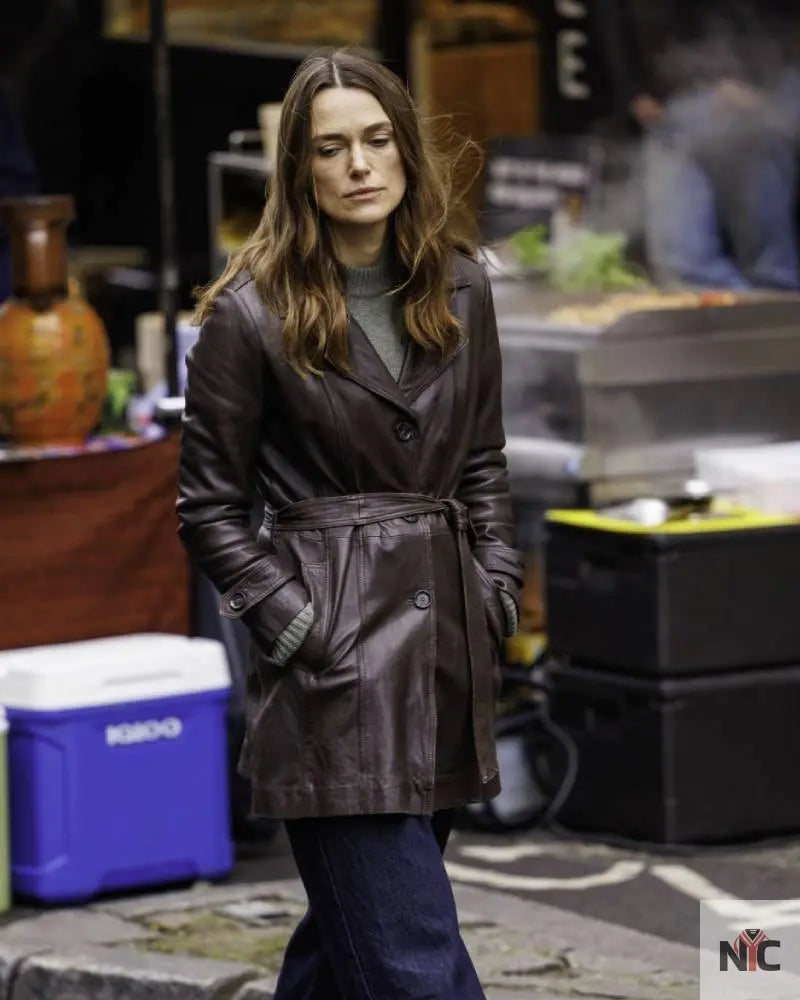 Black Doves 2024 Keira Knightley Leather Jacket