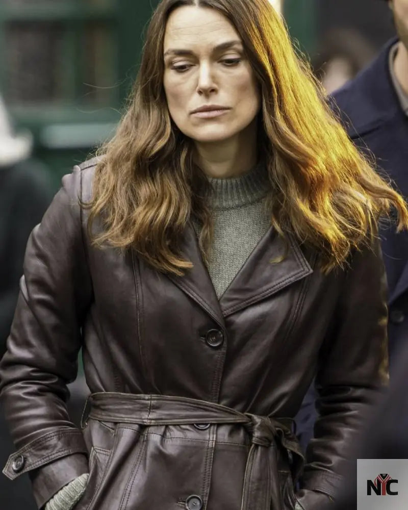 Black Doves 2024 Keira Knightley Leather Jacket