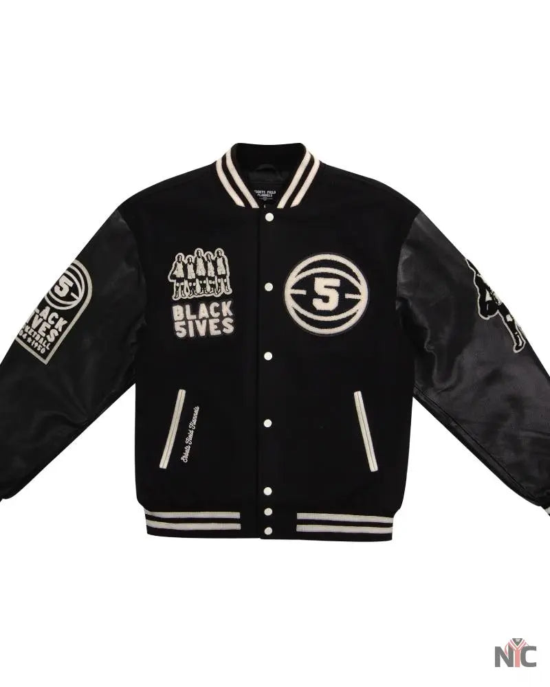 Black Fives Varsity Jacket