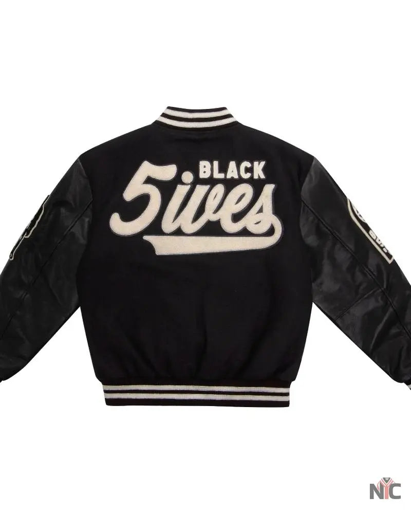 Black Fives Varsity Jacket