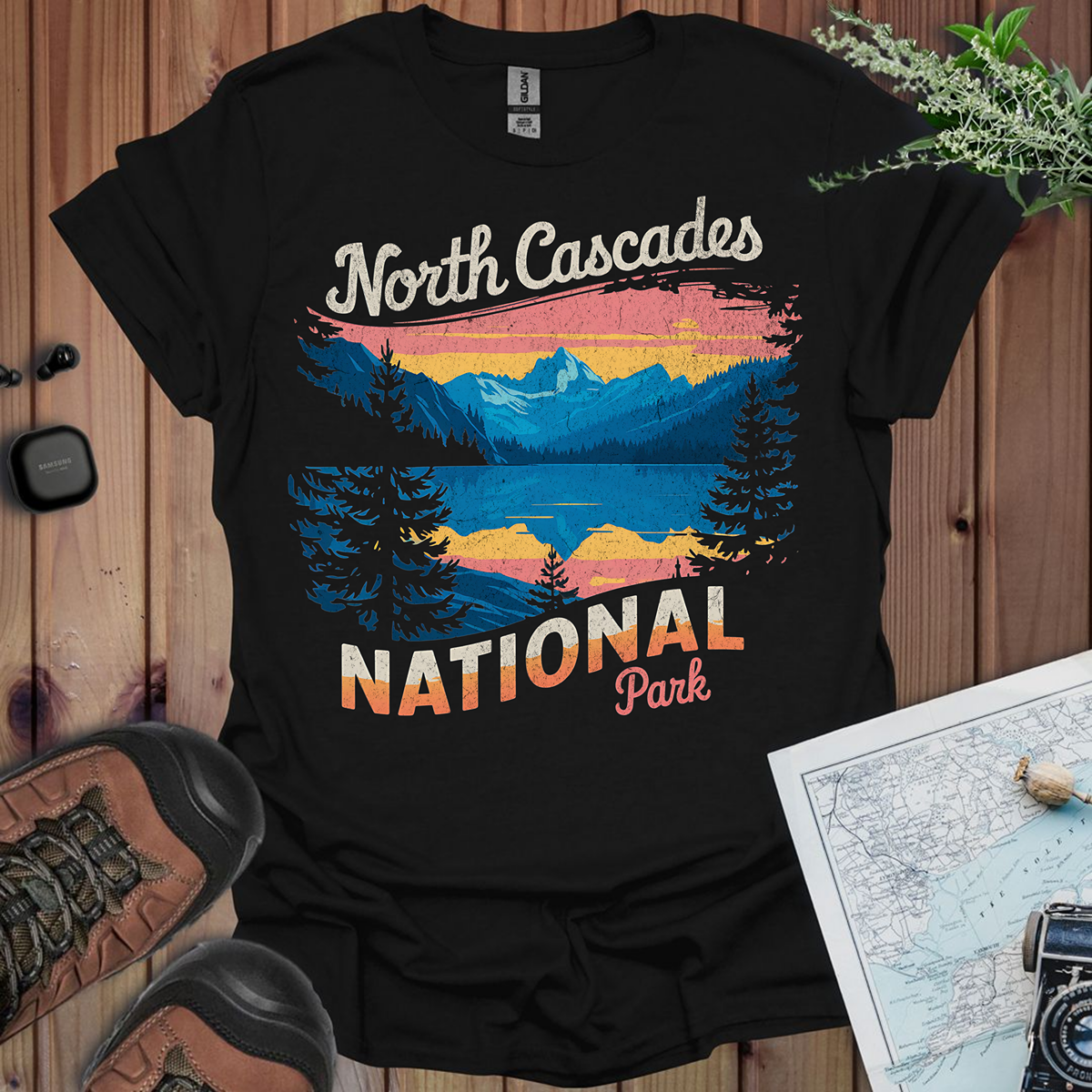 North Cascades National Park Unisex Fit Soft Vintage T-Shirt