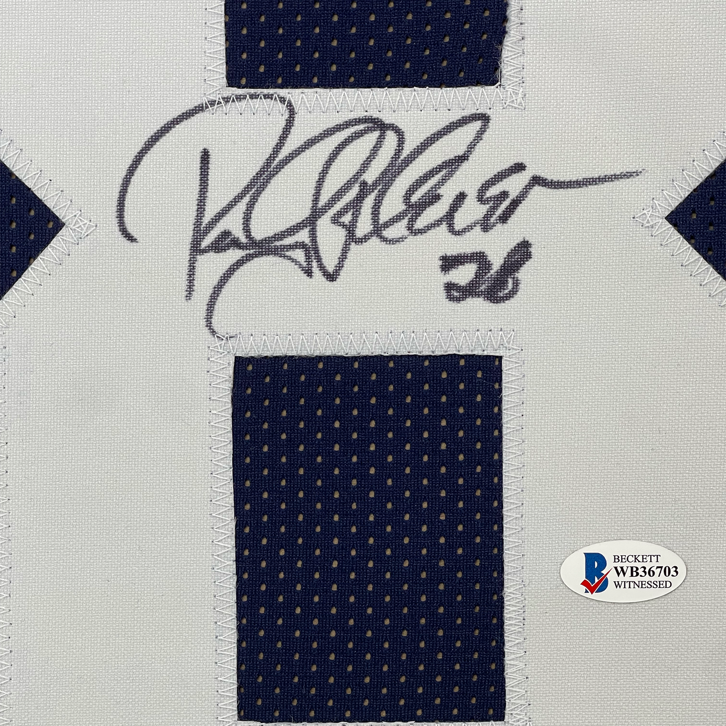 Framed Autographed/Signed Rocky Bleier 35x39 66 Nat'l Champs Notre Dame Blue College Football Jersey JSA COA