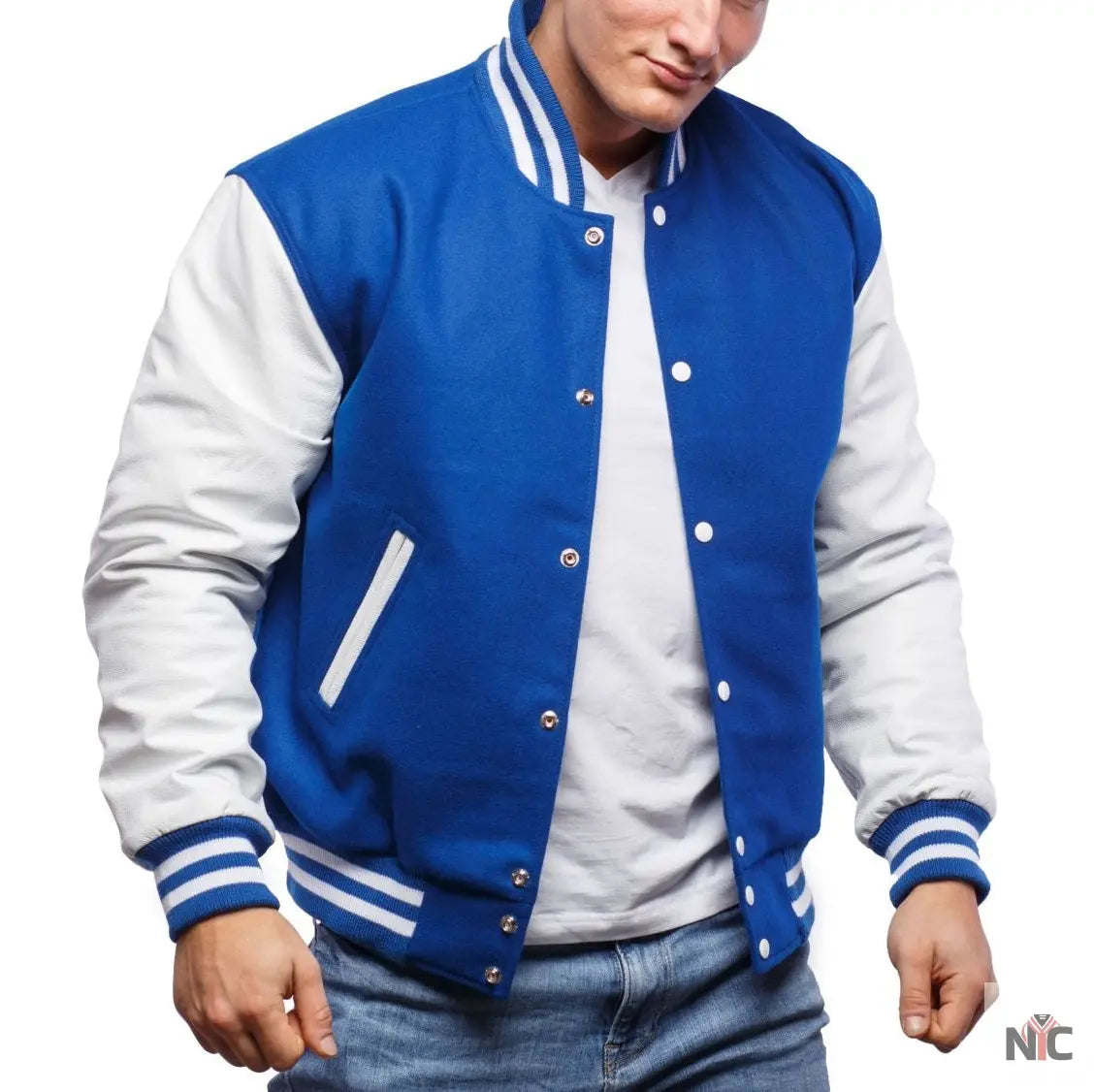 Blue And White Varsity Jacket