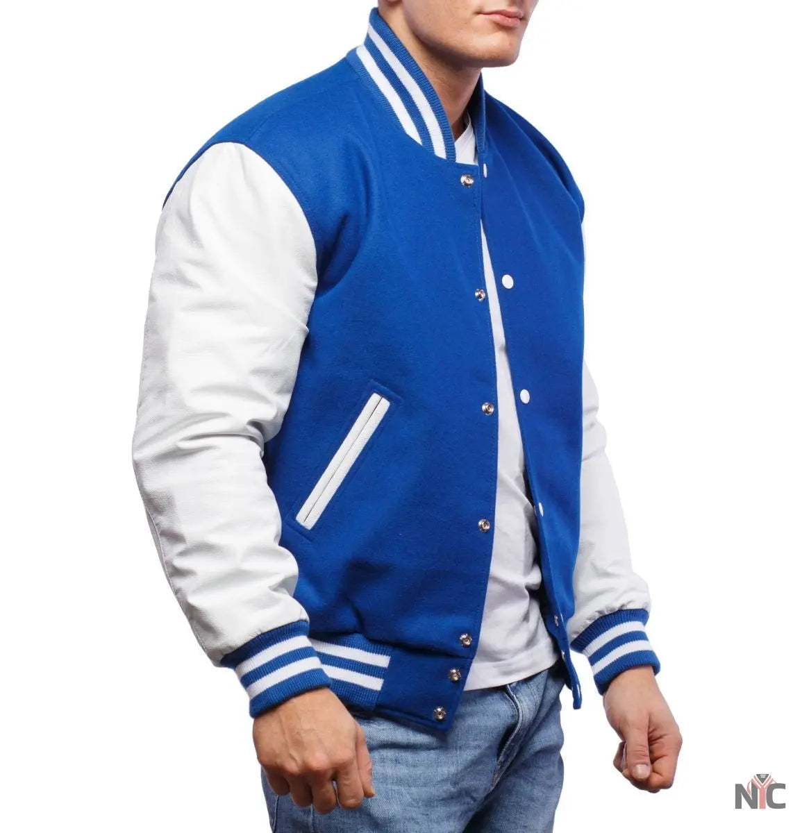 Blue And White Varsity Jacket