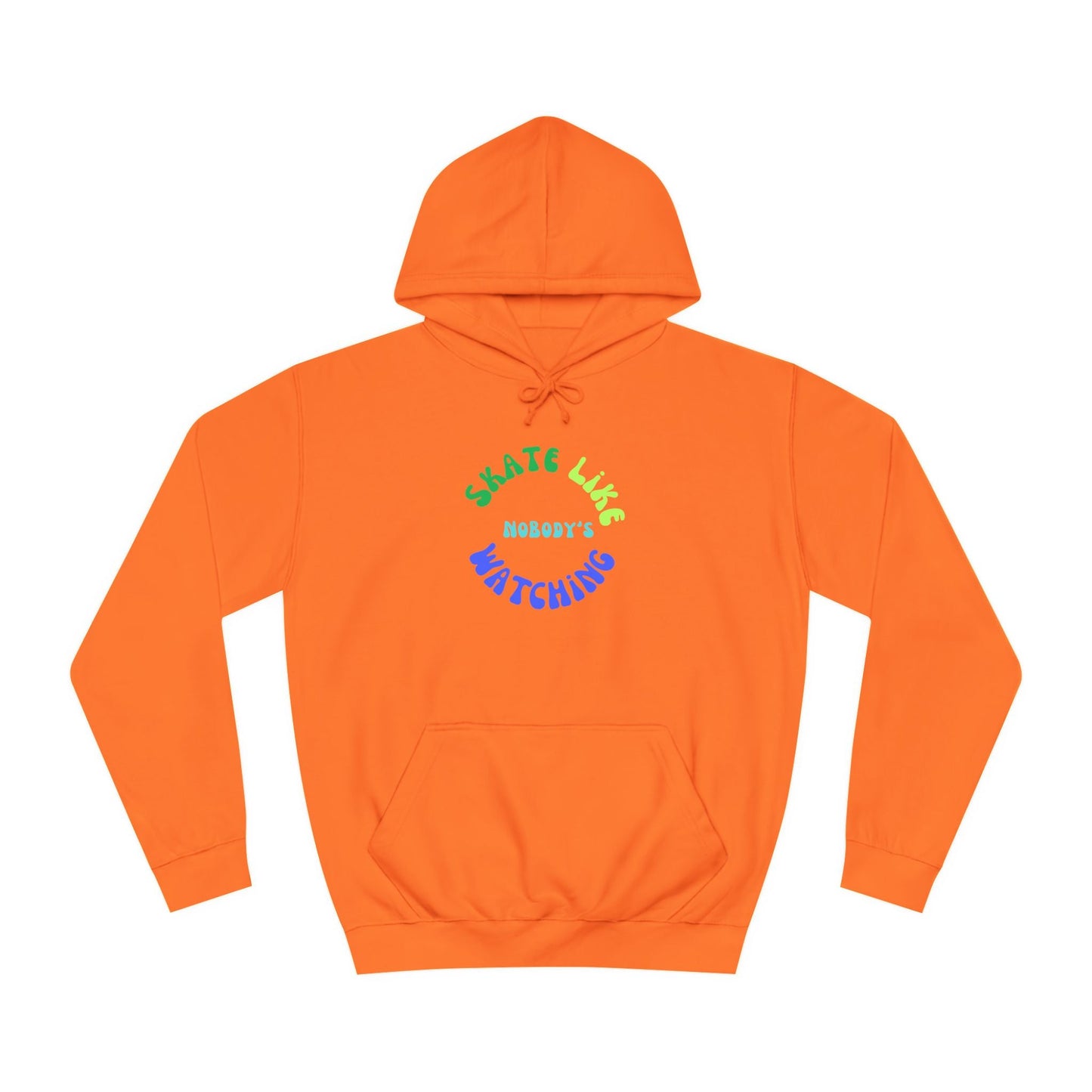 Blue/Green Skate Like Nobody's Watching Unisex Hoodie