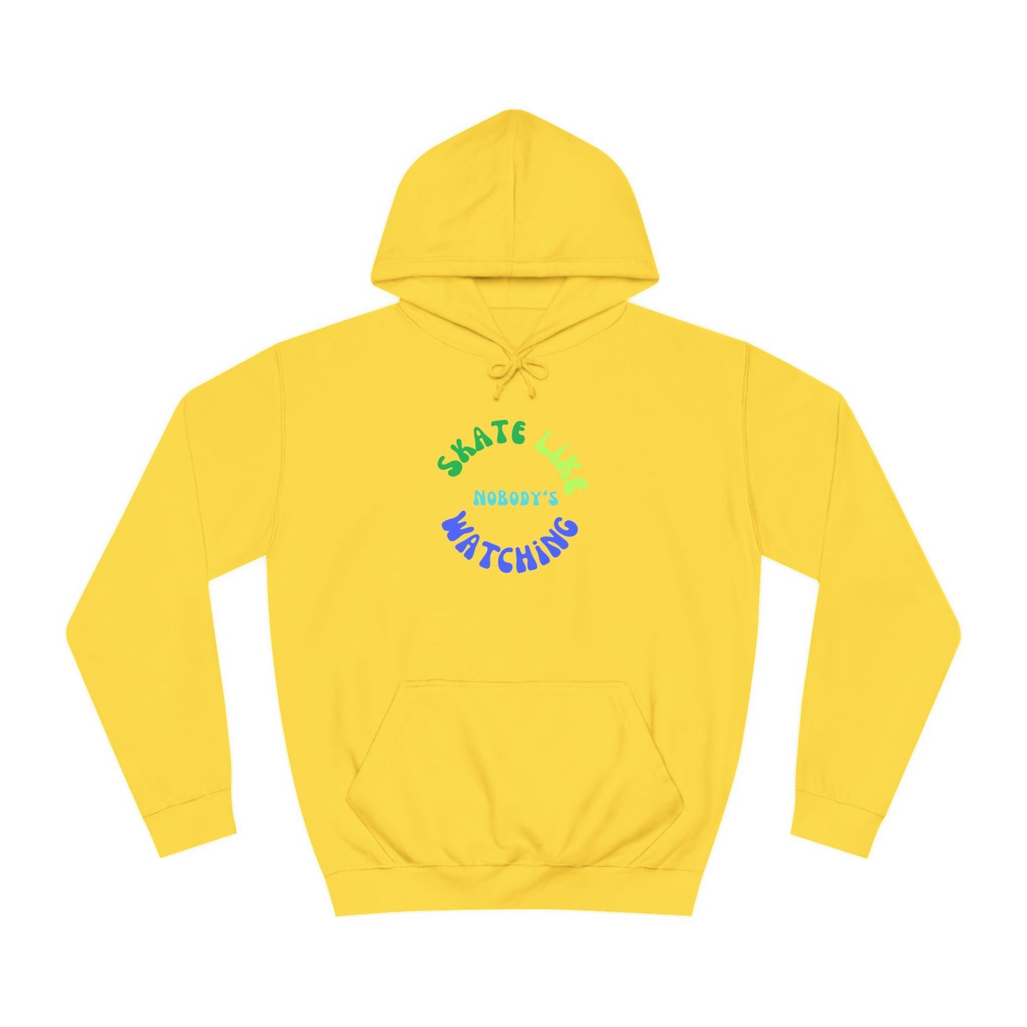Blue/Green Skate Like Nobody's Watching Unisex Hoodie