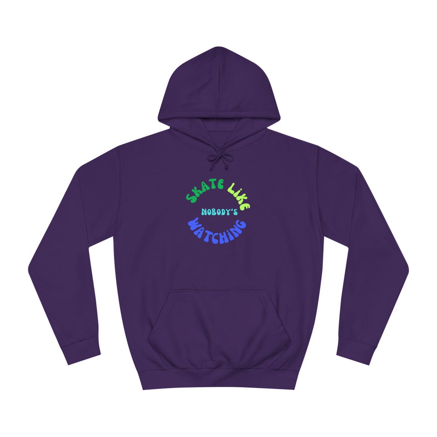 Blue/Green Skate Like Nobody's Watching Unisex Hoodie